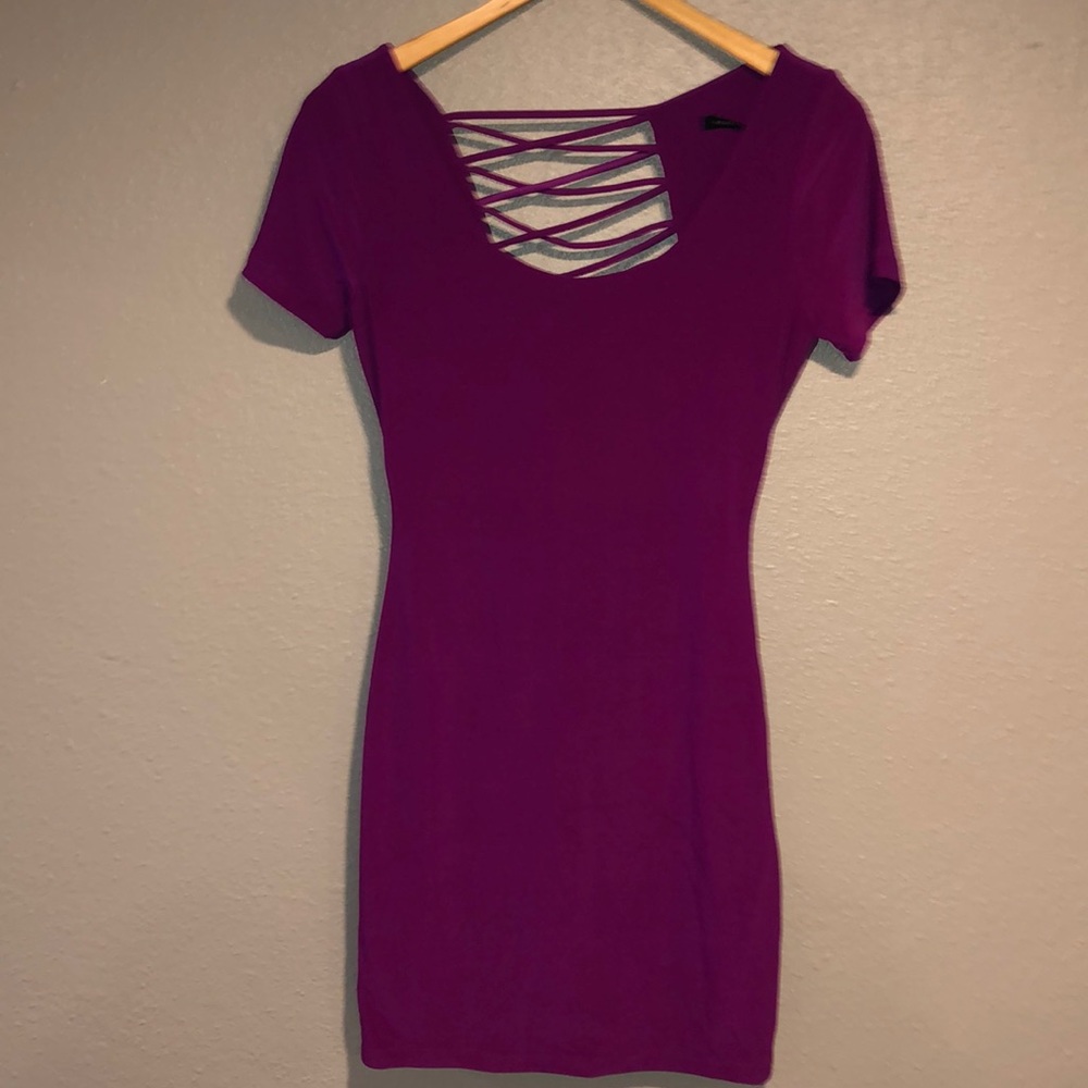 Foreign Exchange magenta bodycon dress